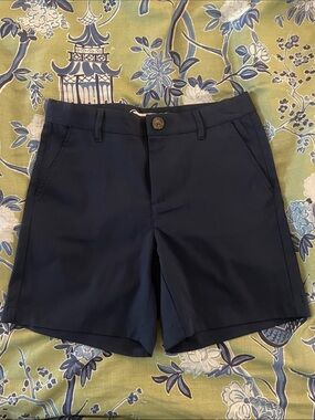The Beaufort Bonnet Company Navy Flat-Front Chino Shorts